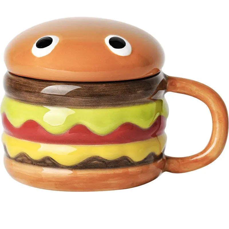 Creative Hamburger Water Cup Cute With Lid - Bellarte Enchanté Creative Hamburger Water Cup Cute With Lid